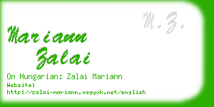 mariann zalai business card